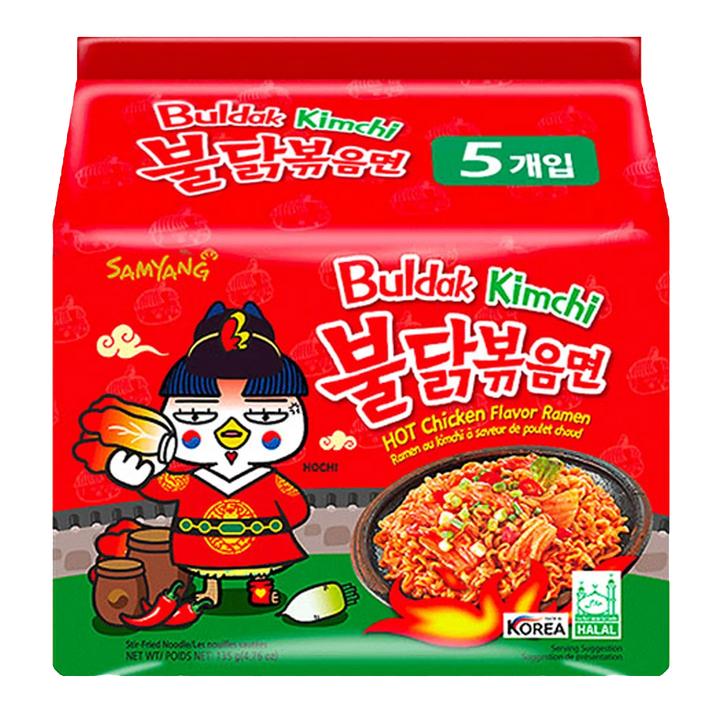 SAMYANG Buldak Kimchi Hete Kip Ramen 5x135G