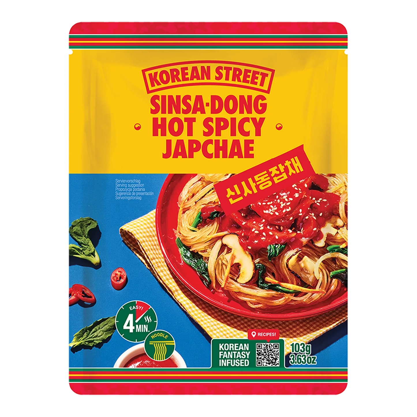 KOREAANSE STRAAT Japchae Hot 103G