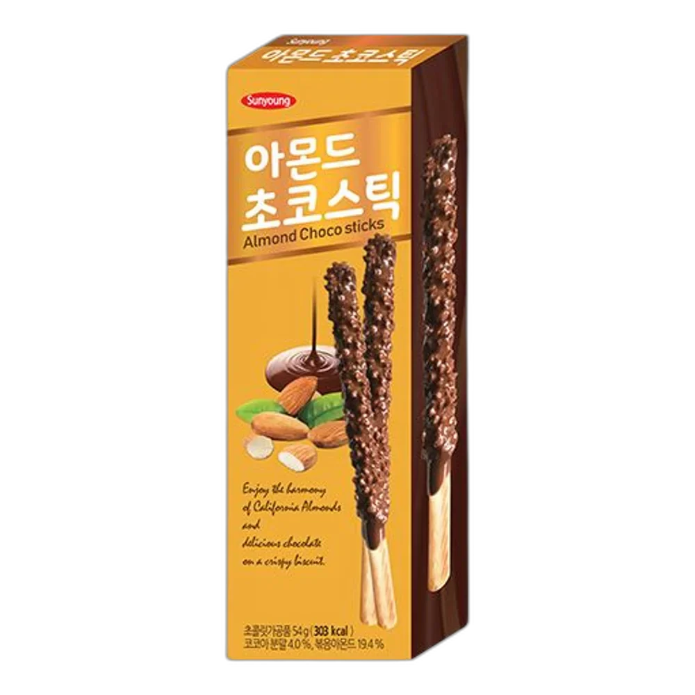 SUNYOUNG Amandel Big Choco Sticks 54G