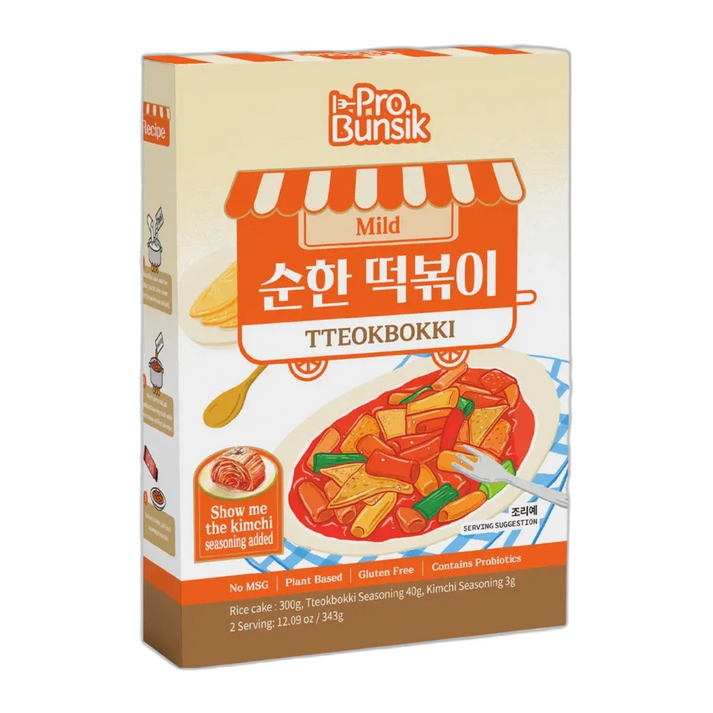 PROBUNSIK Tteokbokki Mild – Koreaanse rijstwafelvorm 343G