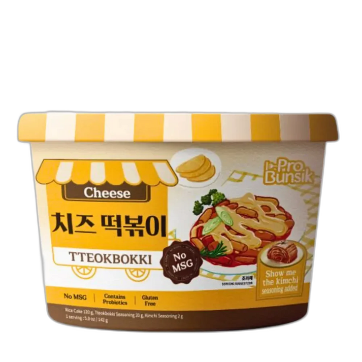 PROBUNSIK Tteokbokki Kaaskom – Koreaanse kaasrijstwafel 142g