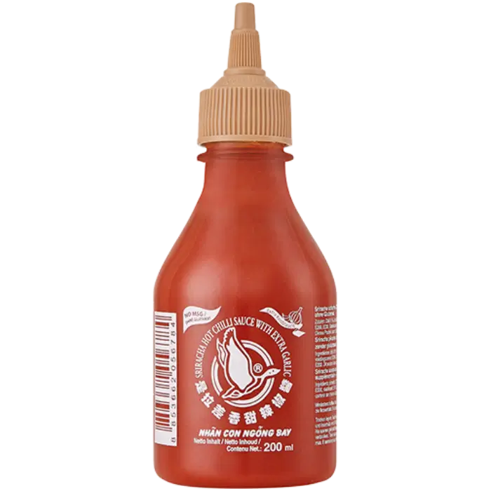 VLIEGENDE GANS Sriracha + Knoflook, Geen MSG, GF 200ML