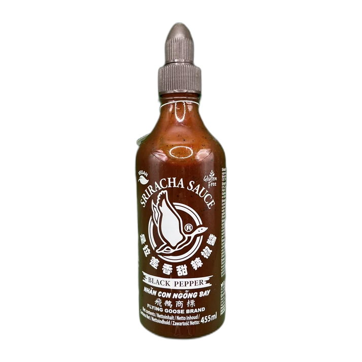 VLIEGENDE GANS Sriracha Zwarte Peper 455ML