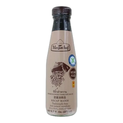 MEGACHEF Ketjap Manis – Zoete Sojasaus 200ml | Glutenvrij & veganistisch