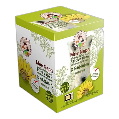 MAE NAPA Gestoomde Kleverige Rijstcake Kokos & Banaan 80G