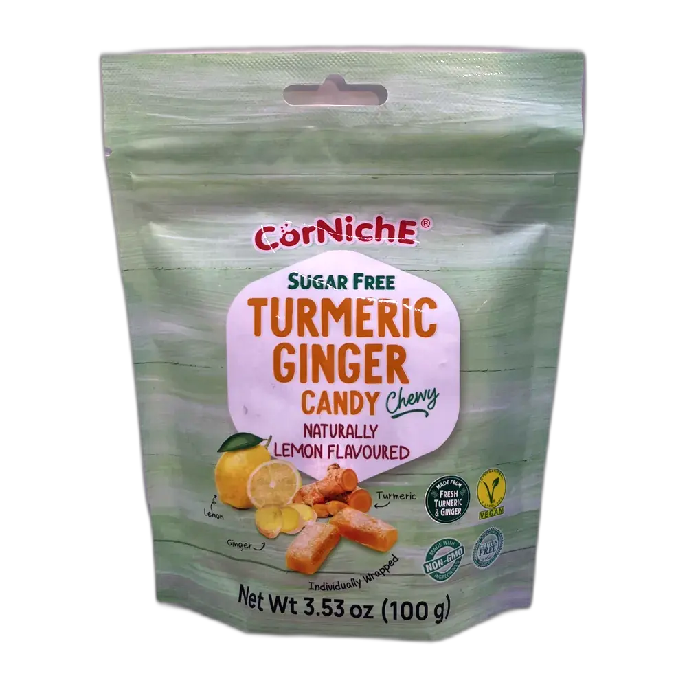 CORNICHE Tumeric Ginger Candy Zitrone 100G