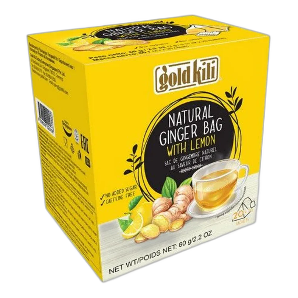 GOLD KILI Ginger Tea mit Zitrone – Scharf & Natürlich – 60g