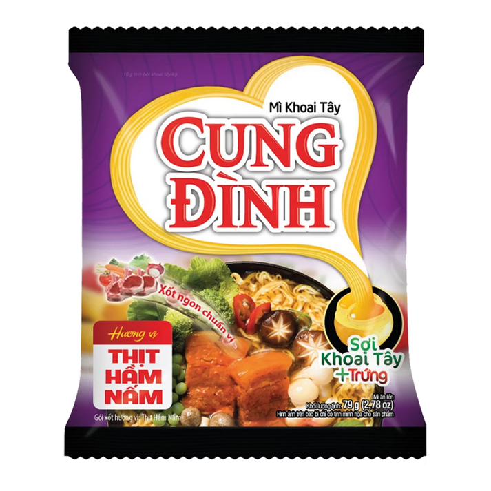 CUNG DINH Instantnoedels Varkensvlees en Champignons 79G
