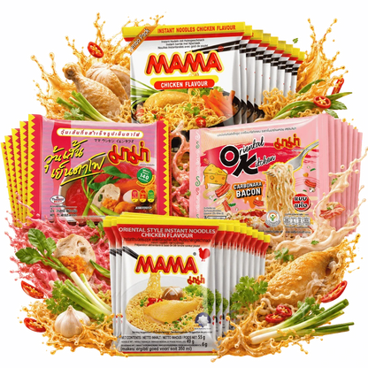 MAMA Instant Noodle Bestseller Set – 40 Packungen Vorratsbox
